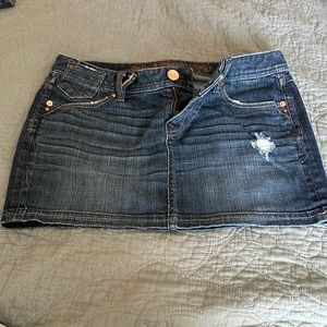 Denim mini skirt